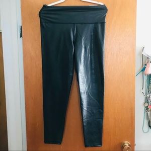 Aerie Play leather feel leggings